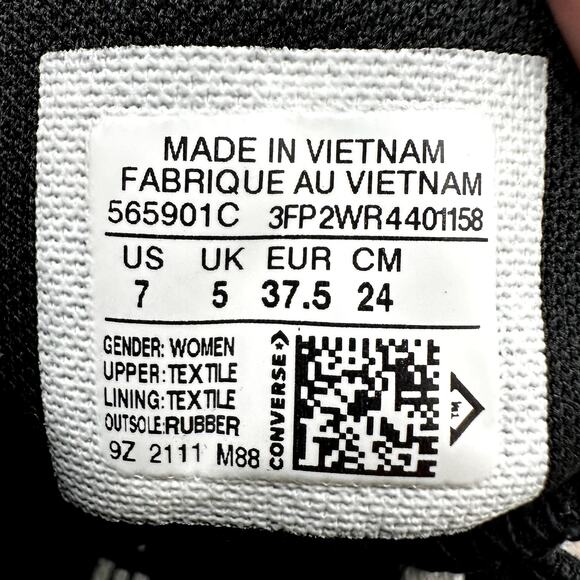 Converse Lugged Chuck Taylor All Star Sneakers High Top Platform Black White 7 - Picture 6 of 7